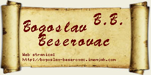 Bogoslav Beserovac vizit kartica
